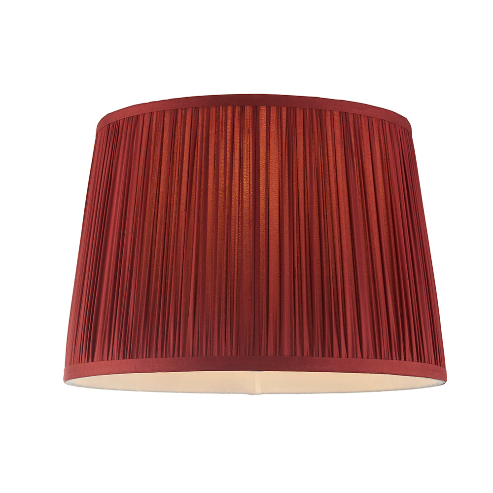 Endon Lighting 94411 Wentworth 1Lt Shade Dark Cranberry Silk & Gloss White