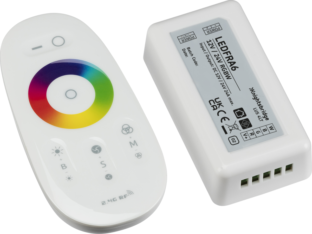 12V / 24V RF Touch Controller and Remote - RGBW