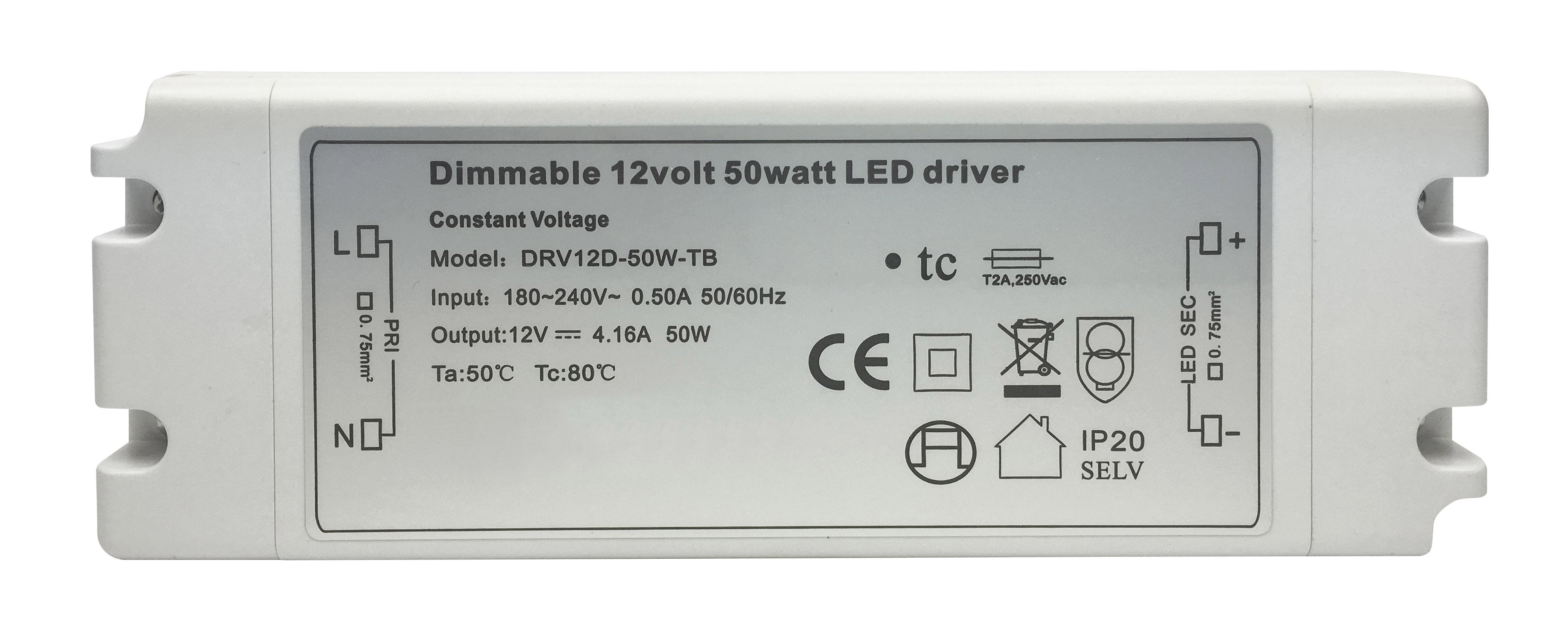 12V dimmable 50W LED driver