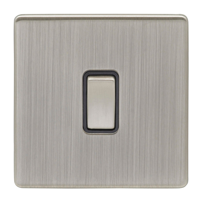20Amp Switch in Satin Nickel With Black Trim