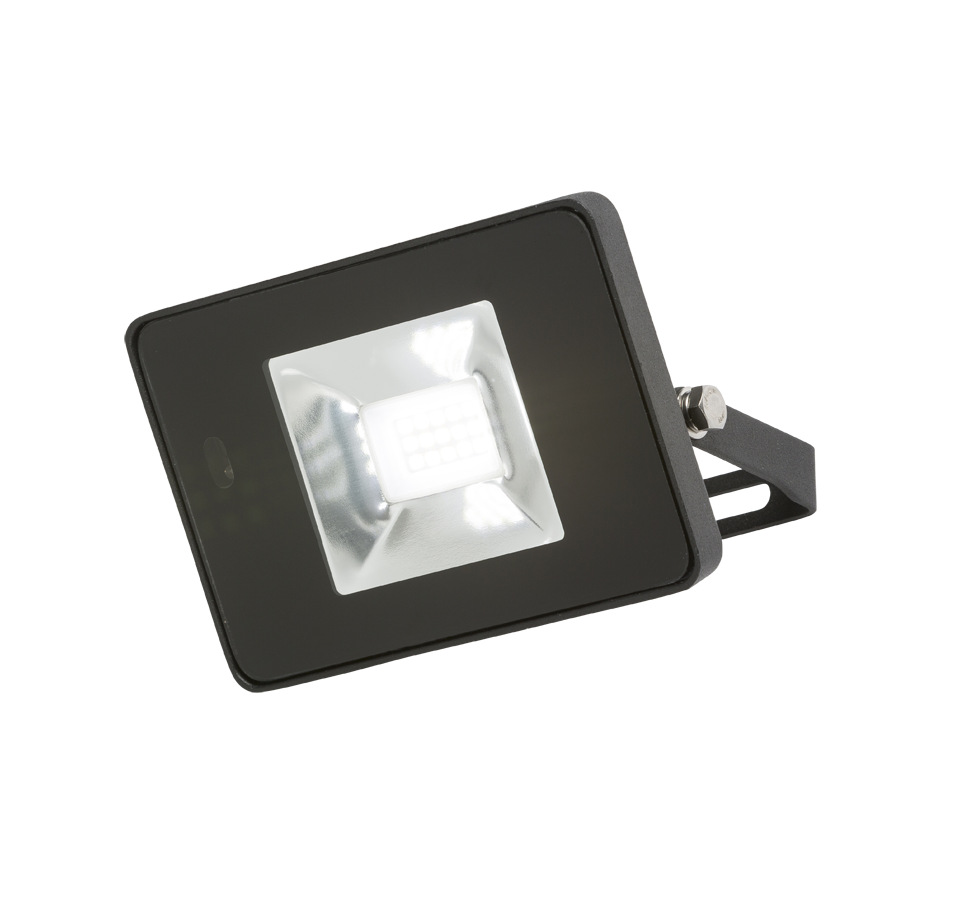 ML Accessories-FLF10M 230V IP65 10W LED Black Die-Cast Aluminium Floodlight with Microwave Sensor 4000K