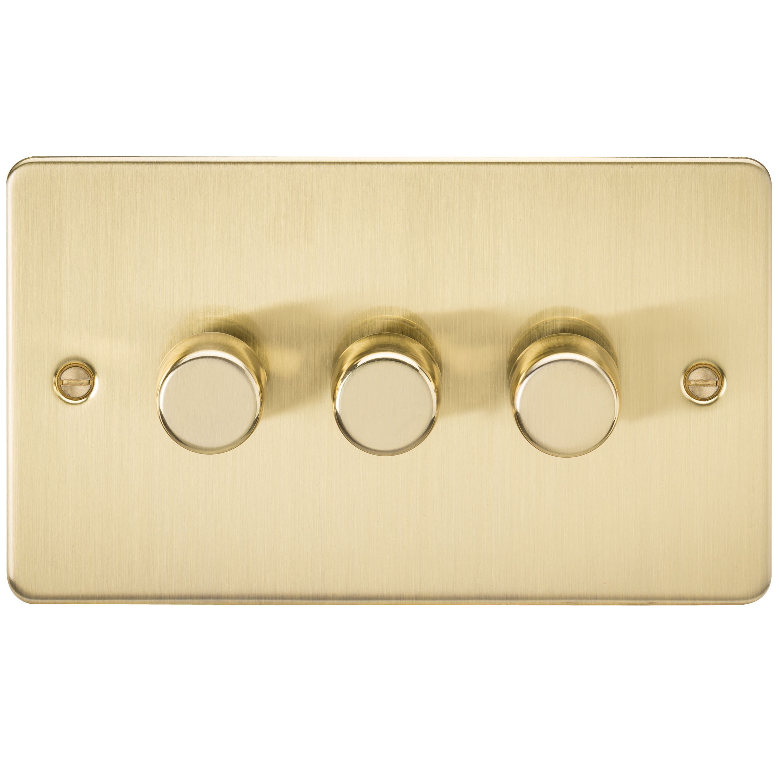 ML Accessories-FP2163BB Flat Plate 3G 2 Way Dimmer 60-400W - Brushed Brass