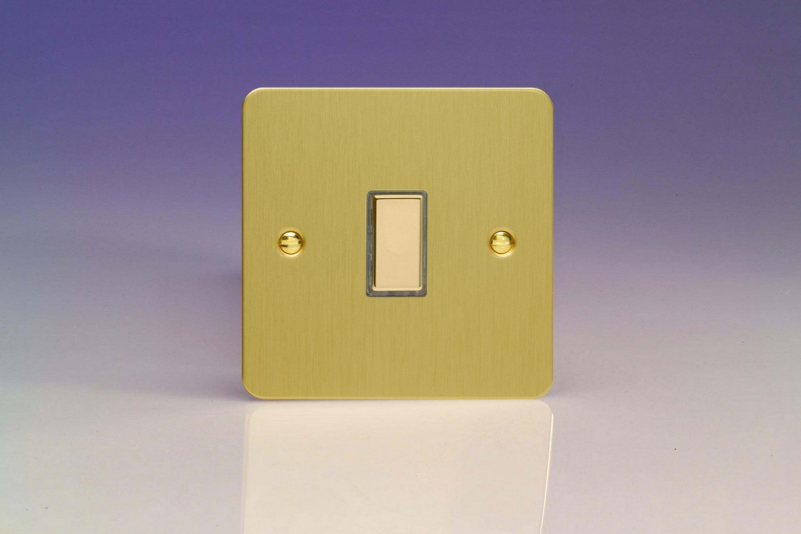 Varilight JFBES001 Ultraflat Brushed Brass 1-Gang Tactile Touch Control Dimming Slave for use with Multi-Point Touch or Remote Master on 2-Way Circuits