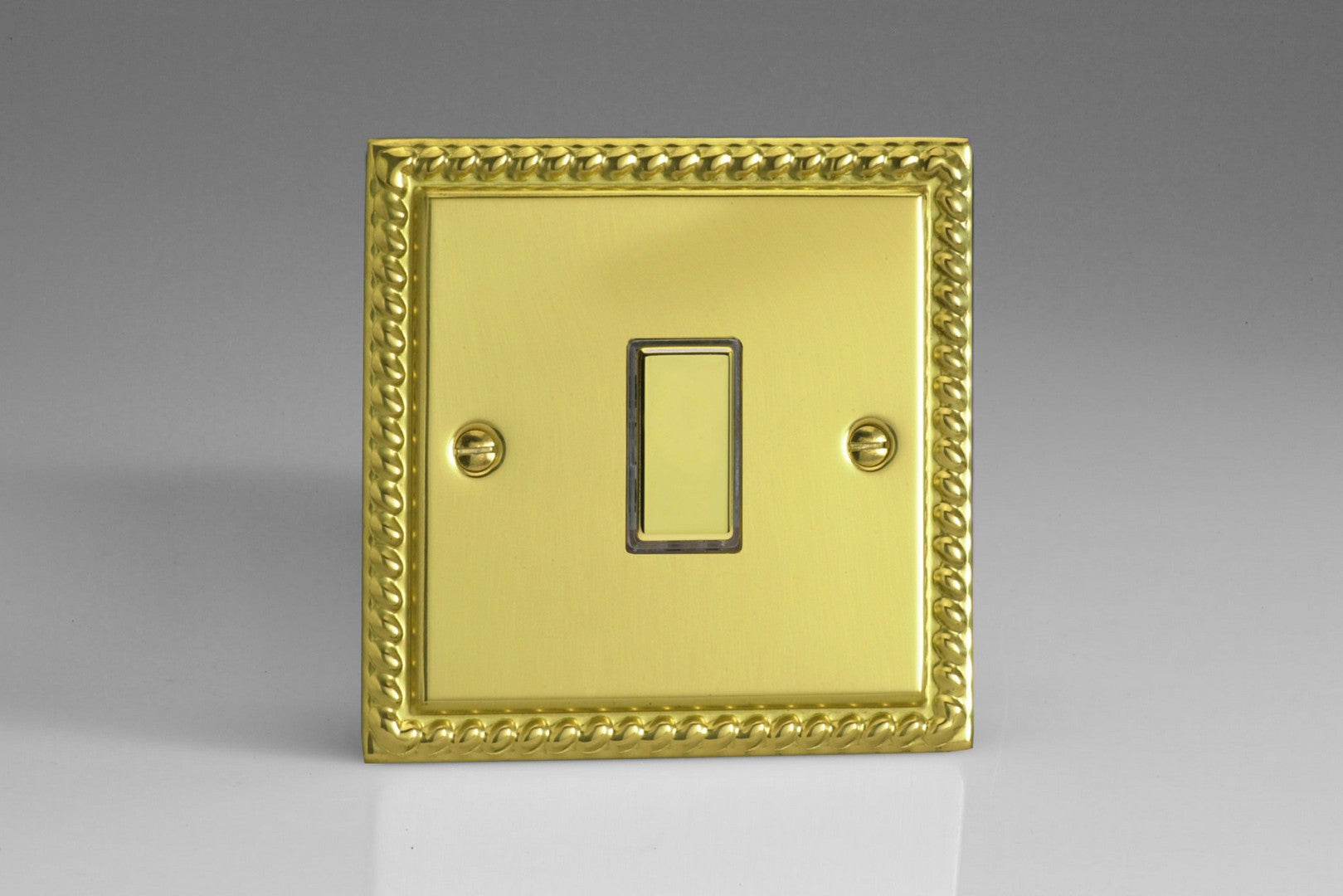 Varilight JGES001 Classic Georgian Brass 1-Gang Tactile Touch Control Dimming Slave for use with Multi-Point Touch or Remote Master on 2-Way Circuits