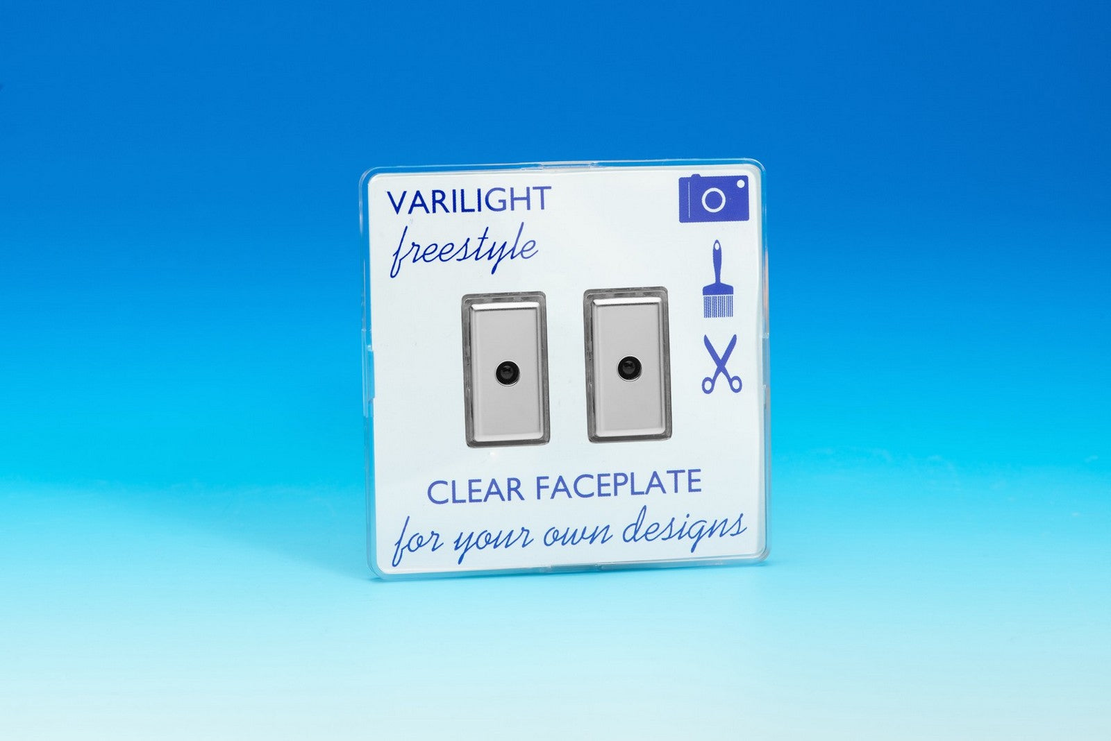 Varilight JIFE102C Freestyle Clear 2-Gang Multi-Way Remote/Tactile Touch Control Master LED Dimmer 2 x 0-100W (1-10 LEDs)