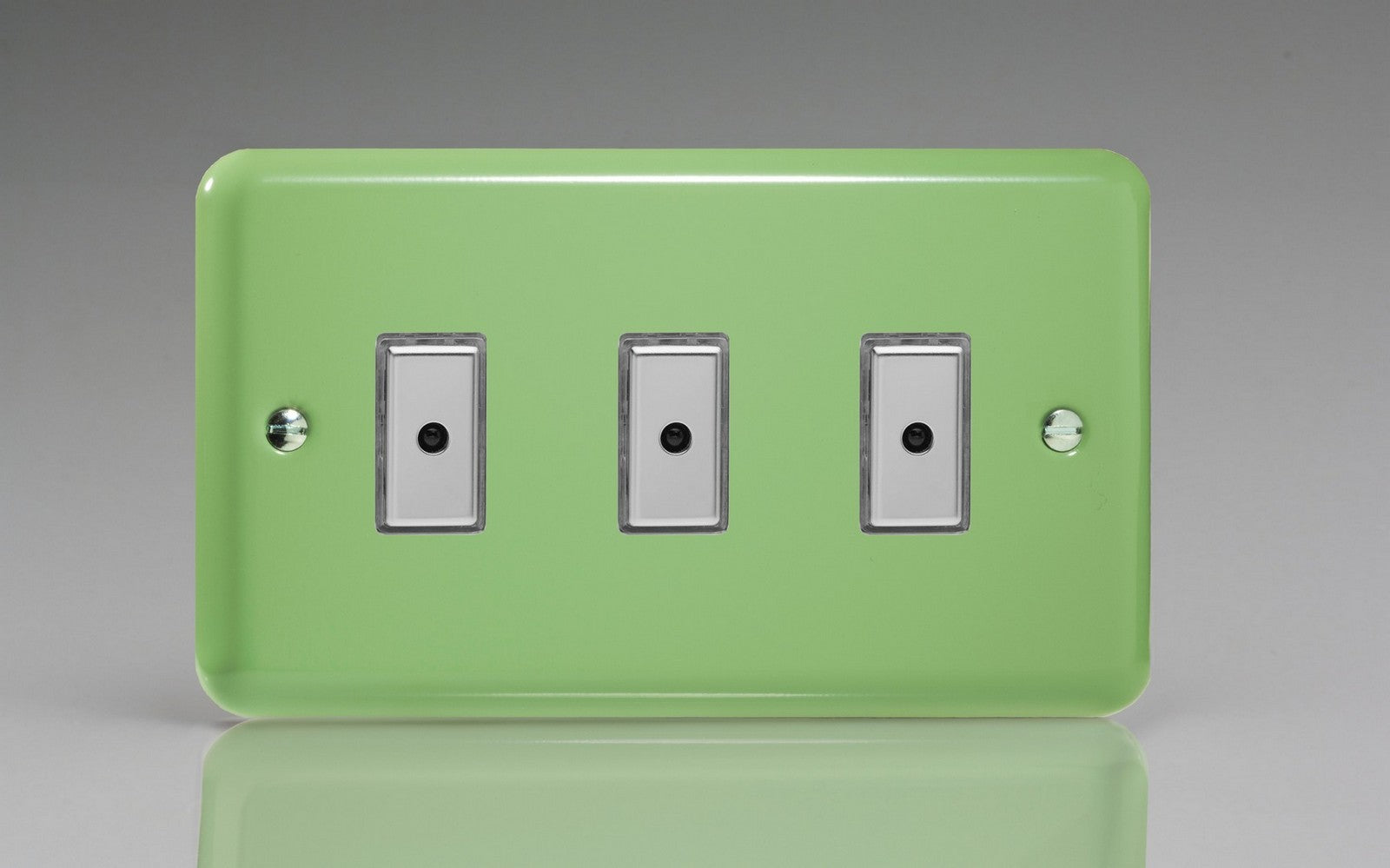 Varilight JYE103.BG Lily Beryl Green 3-Gang Multi-Way Remote/Tactile Touch Control Master LED Dimmer 3 x 0-100W (1-10 LEDs)