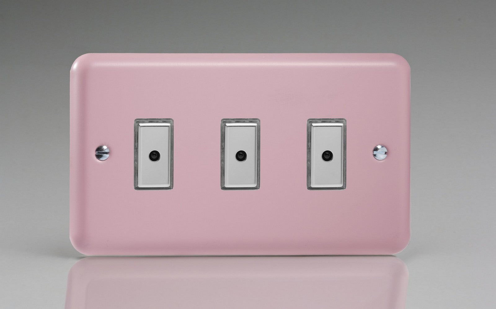 Varilight JYE103.RP Lily Rose Pink 3-Gang Multi-Way Remote/Tactile Touch Control Master LED Dimmer 3 x 0-100W (1-10 LEDs)