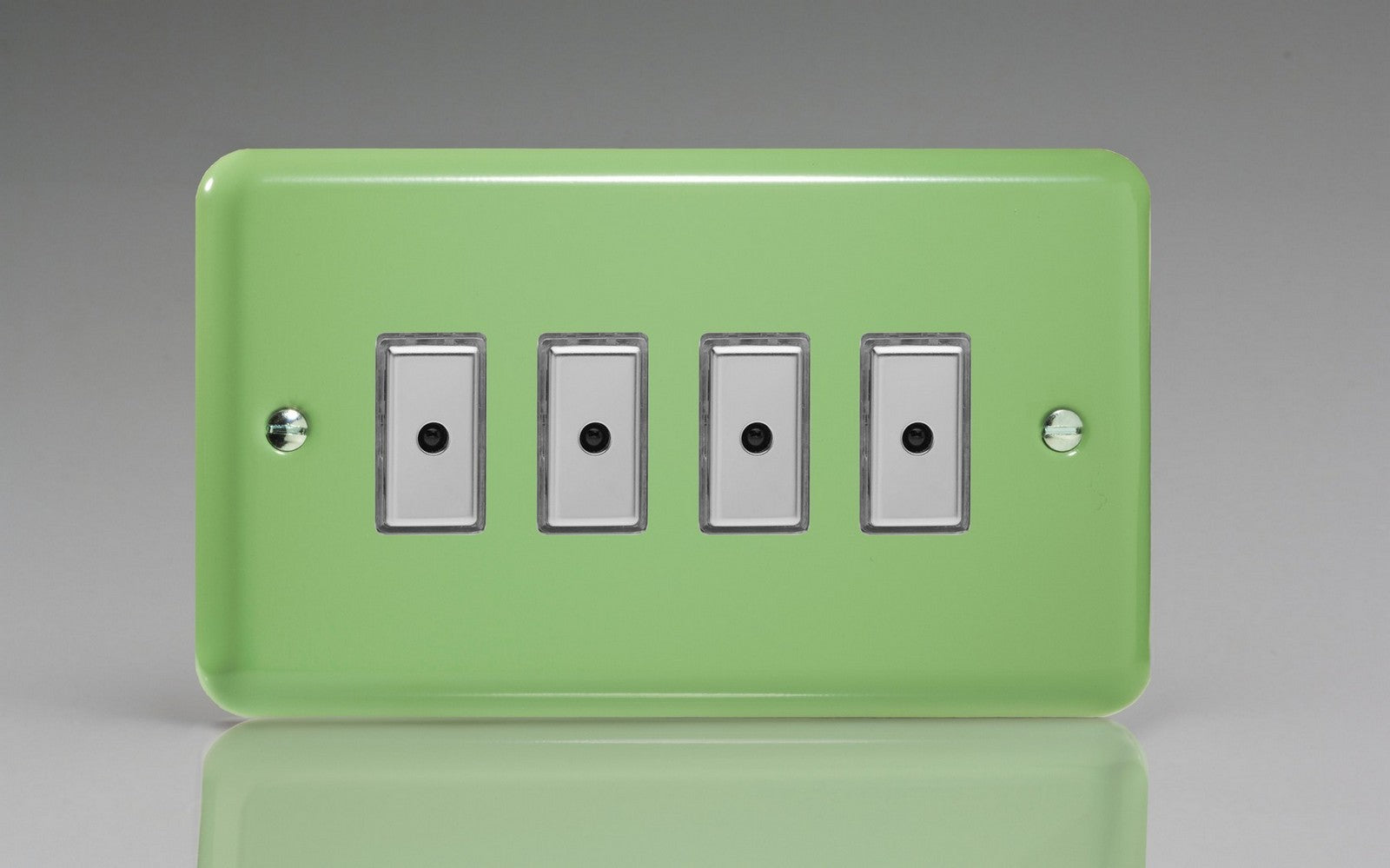 Varilight JYE104.BG Lily Beryl Green 4-Gang Multi-Way Remote/Tactile Touch Control Master LED Dimmer 4 x 0-100W (1-10 LEDs)