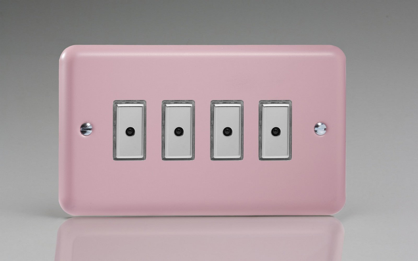 Varilight JYE104.RP Lily Rose Pink 4-Gang Multi-Way Remote/Tactile Touch Control Master LED Dimmer 4 x 0-100W (1-10 LEDs)