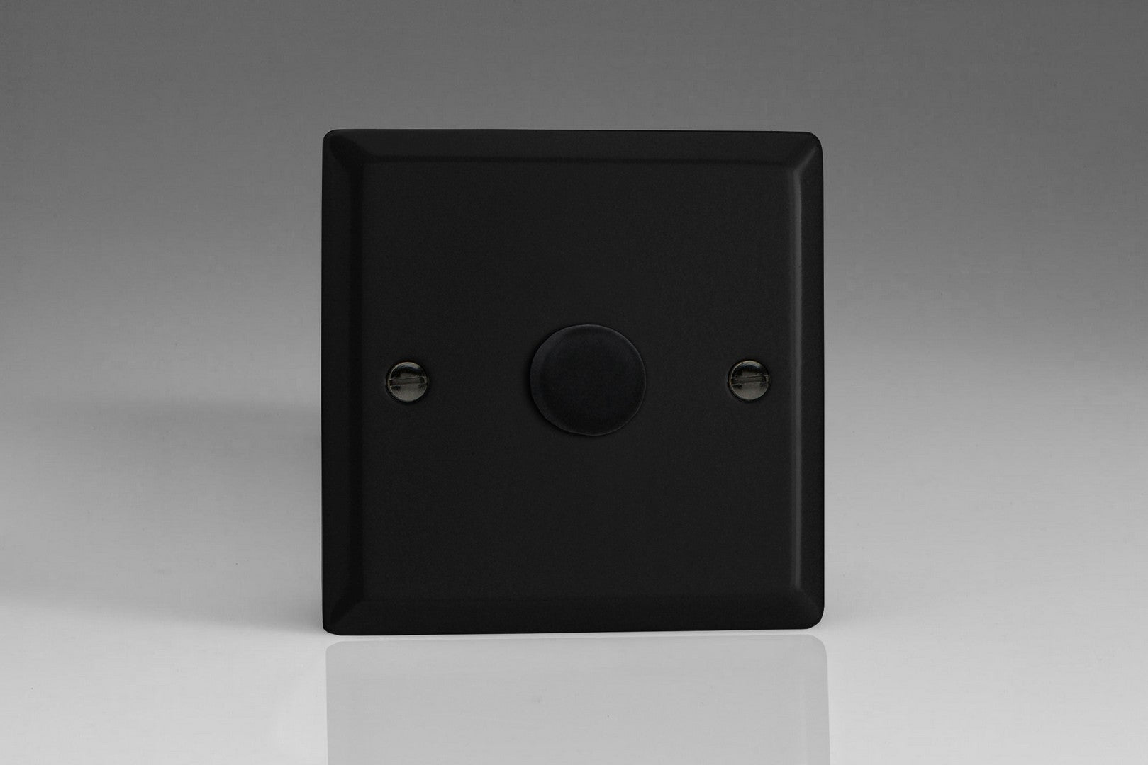 Varilight JYP401.MB Urban Matt Black 1-Gang 2-Way Push-On/Off Rotary LED Dimmer 1 x 0-100W (Max 10 LEDs)