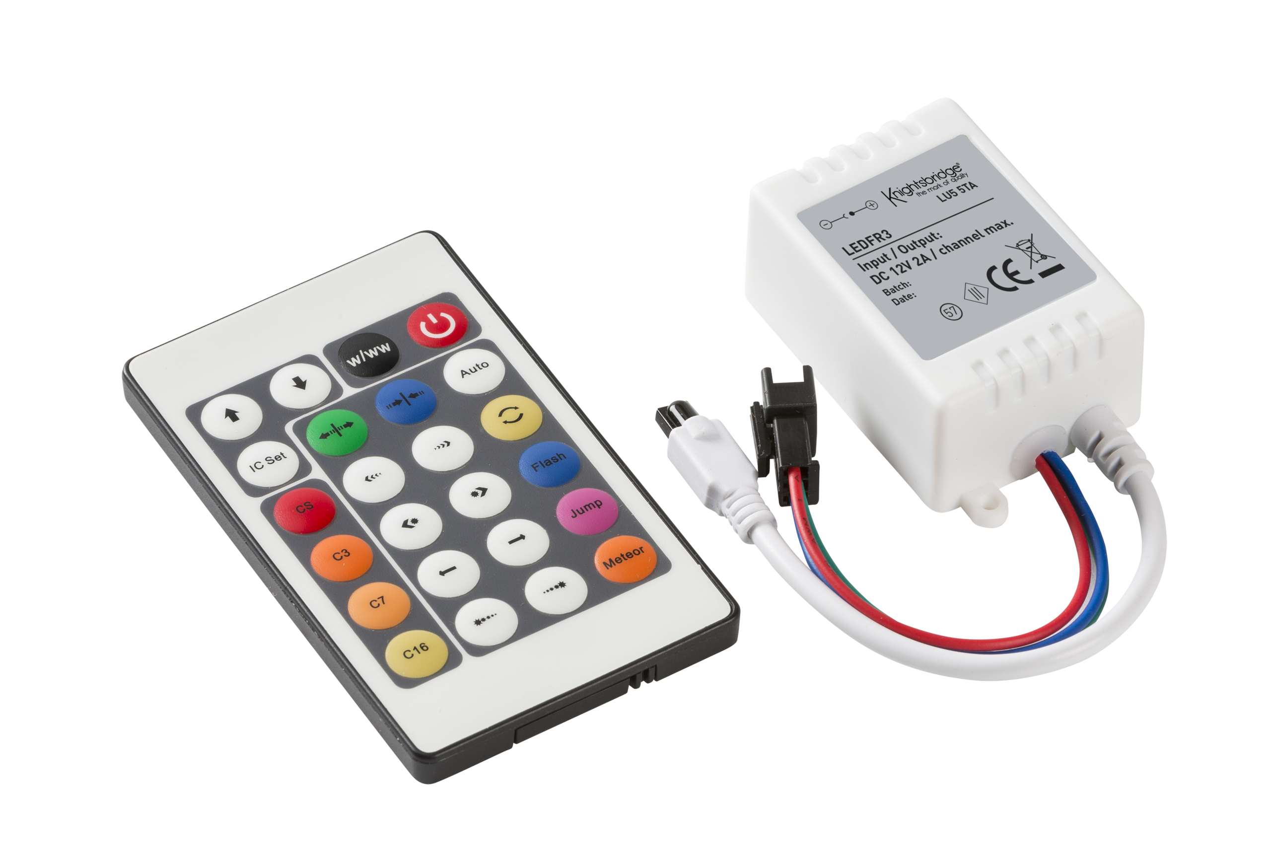 ML Accessories-LEDFR3 12V IR Controller and Remote - RGB Chaser
