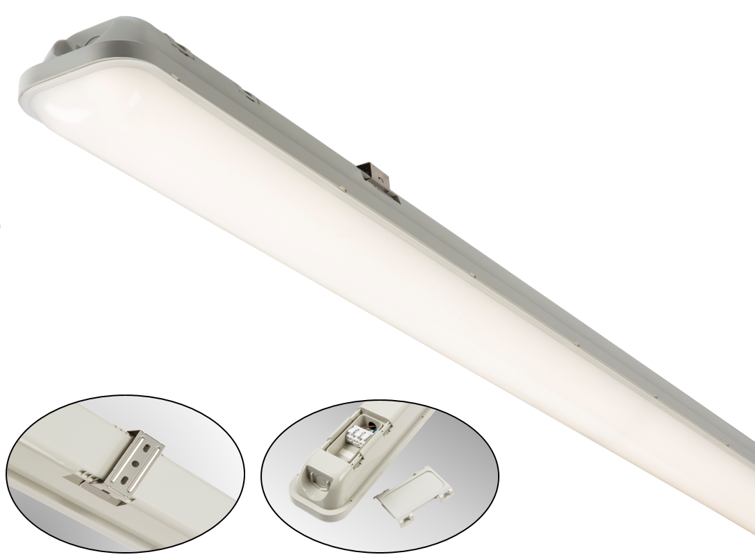 ML Accessories-NCLED48 230V IP65 5FT 48W LED Non-Corrosive Fitting 1480mm