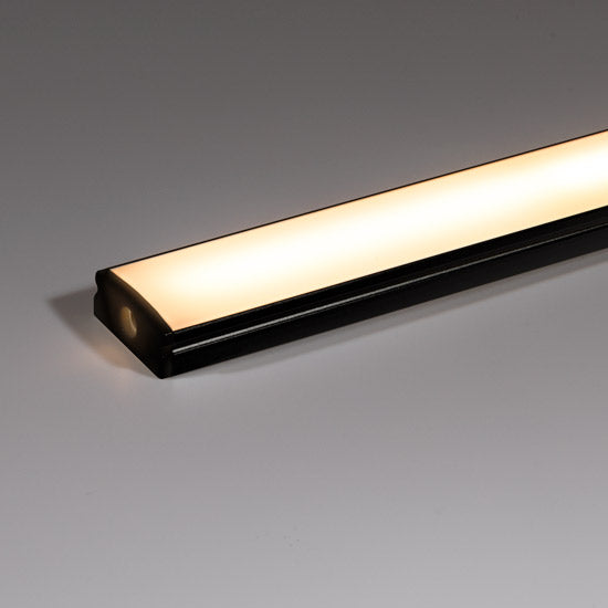 LED Profile 17x7 Surface Black Opal 1 Metre