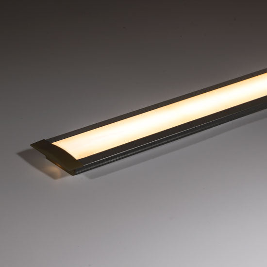 LED Profile 25x7 Recessed Black Opal 1 Metre