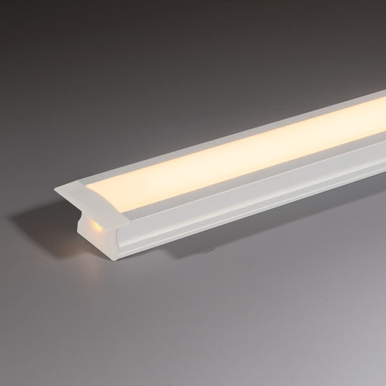 LED Profile 25x14 Deep Recessed White Opal 1 Metre