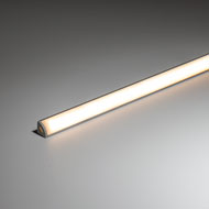 LED Profile 8x8 Nano Angled Aluminium Opal 1 Metre