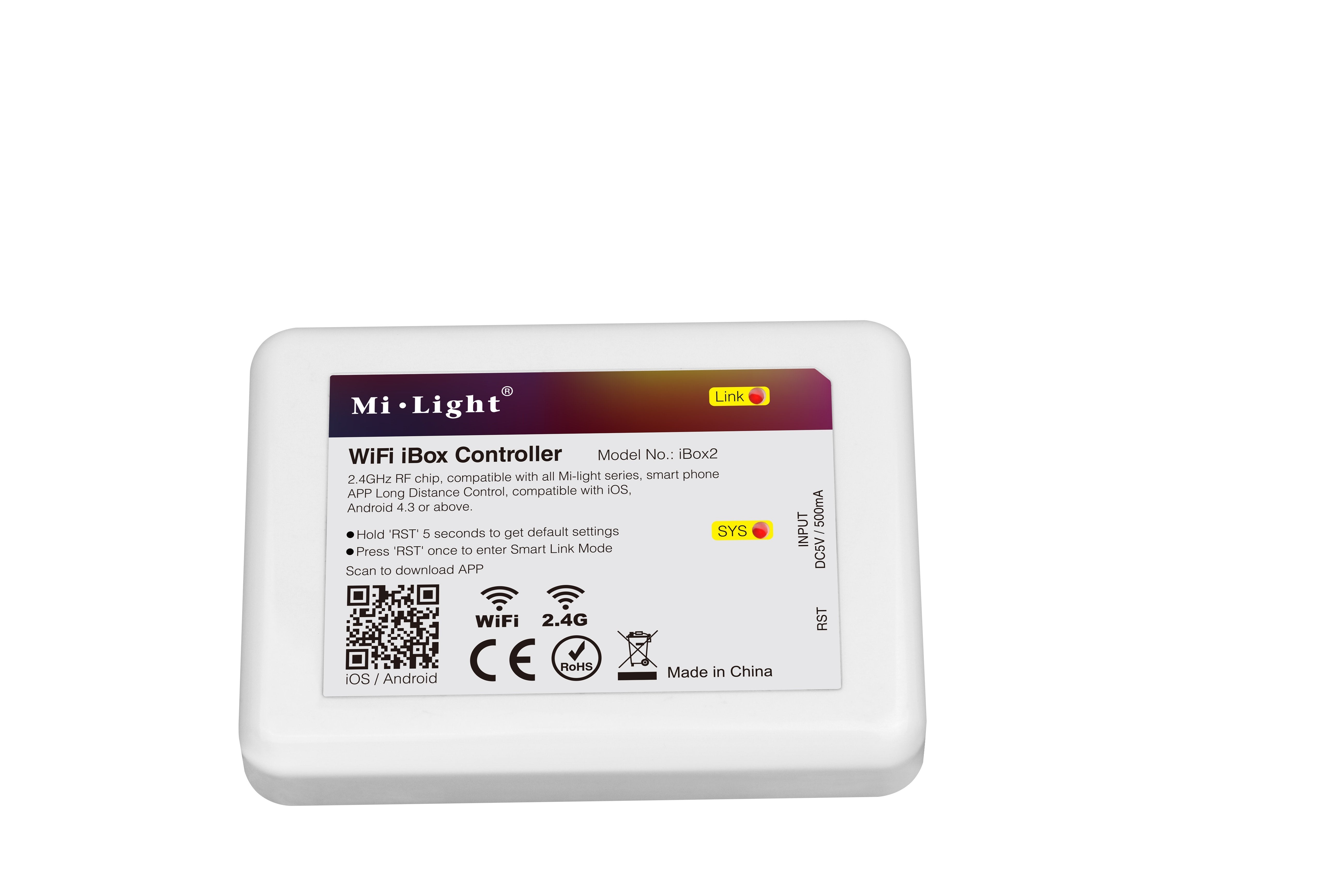 Wi-Fi link for RF-Z products to control lighting via an app