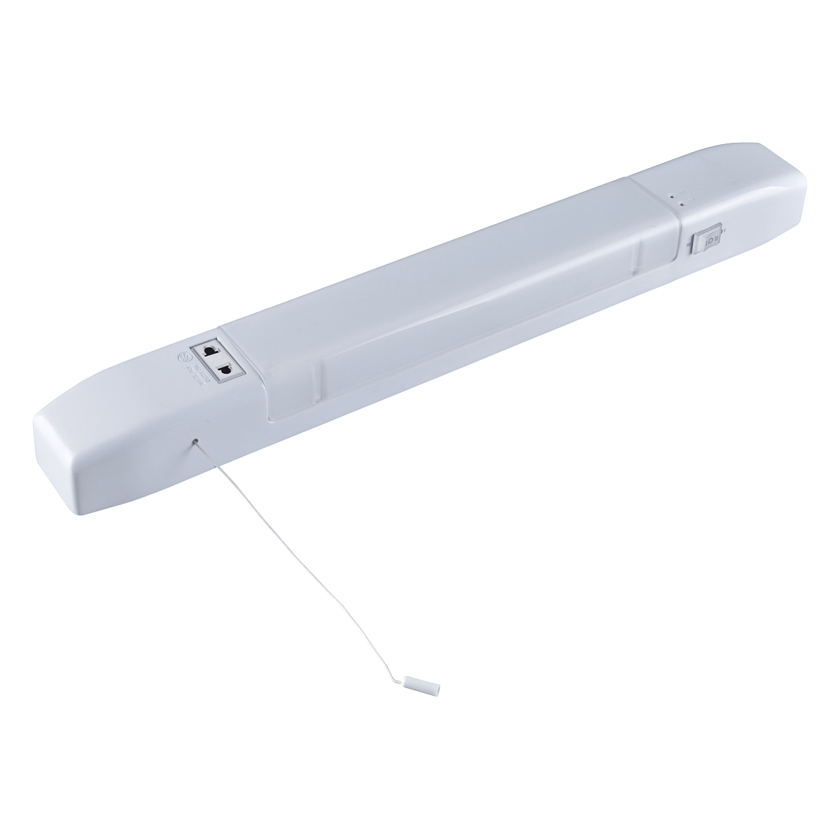 LED dual voltage shaver light white finish