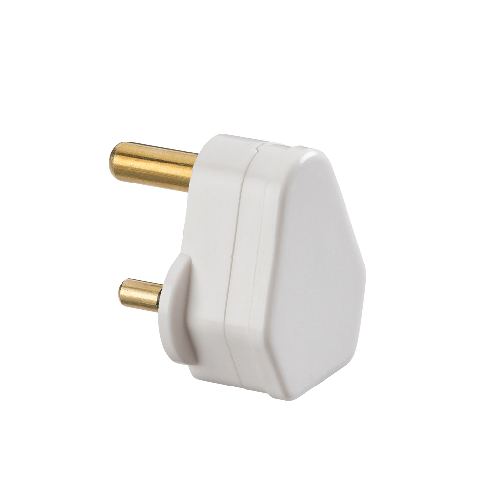 ML Accessories-SN135A 5A Round Pin Plug Top - White (Screw Cord Grip)