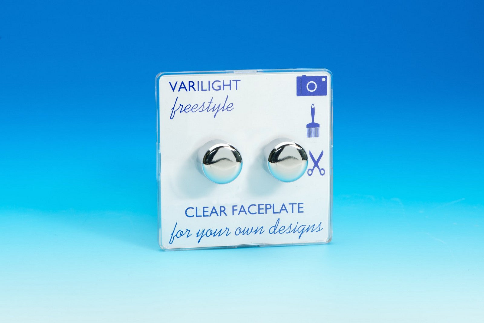 Varilight TIFP252C Freestyle Clear  2-Gang 2-Way Push-On/Off Rotary Dimmer 2 x 40-250W