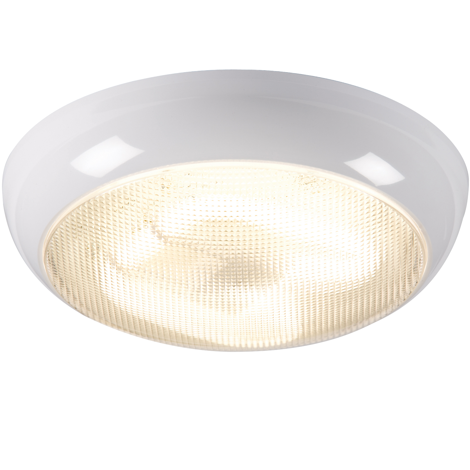 ML Accessories-TPB16WPHF IP44 16W HF Polo Bulkhead with Prismatic Diffuser and White Base