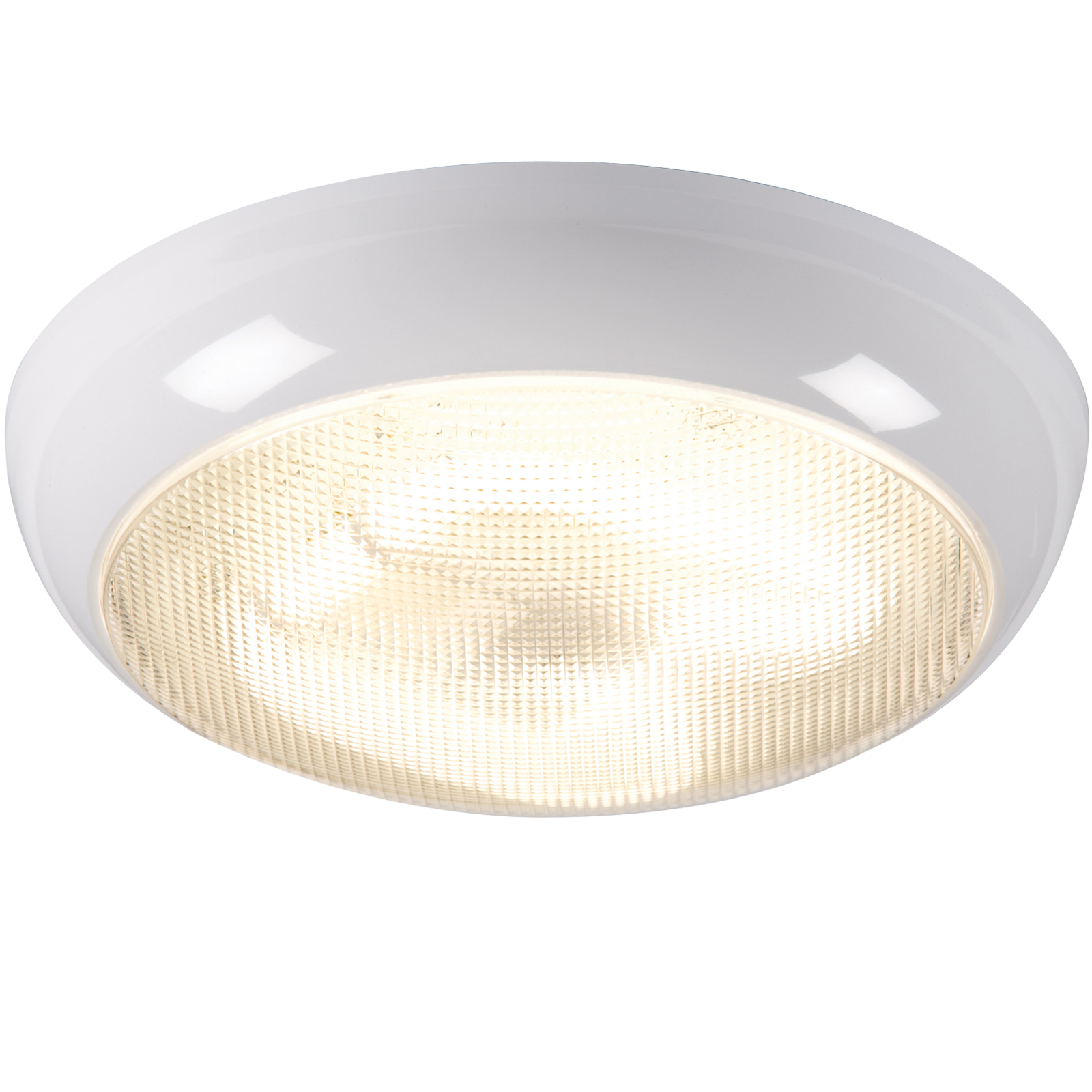 ML Accessories-TPB28WPHF IP44 28W HF Polo Bulkhead with Prismatic Diffuser and White Base