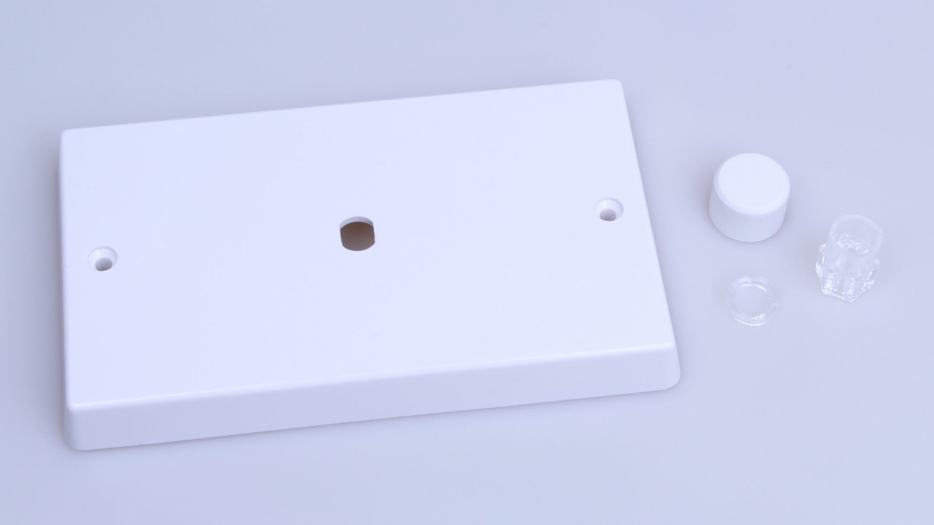 Varilight WQD1W White White Plastic 1-Gang Dimmer Kit Twin Plate