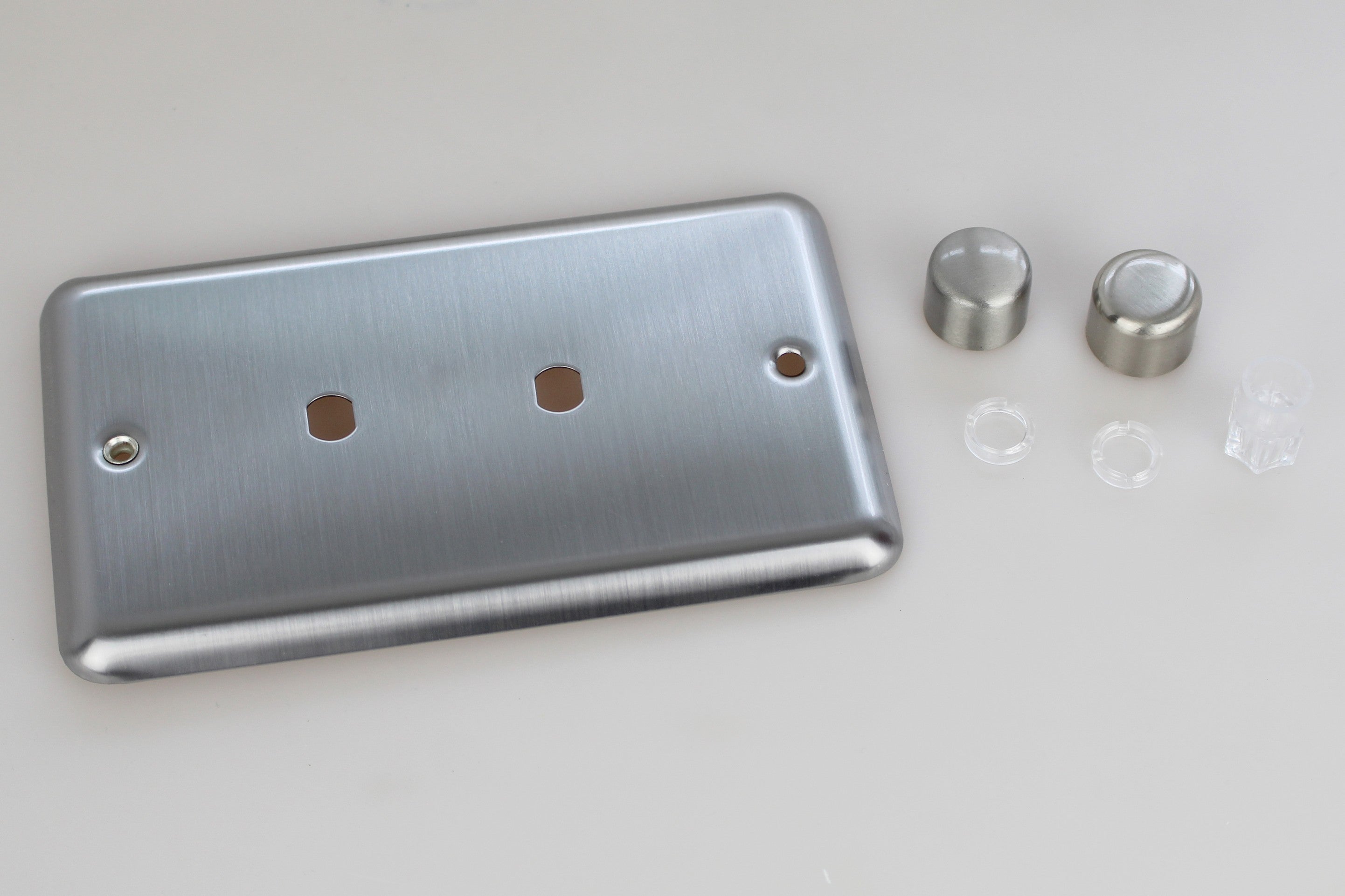 Varilight WSD2 Value Matt Chrome 2-Gang Dimmer Kit Twin Plate