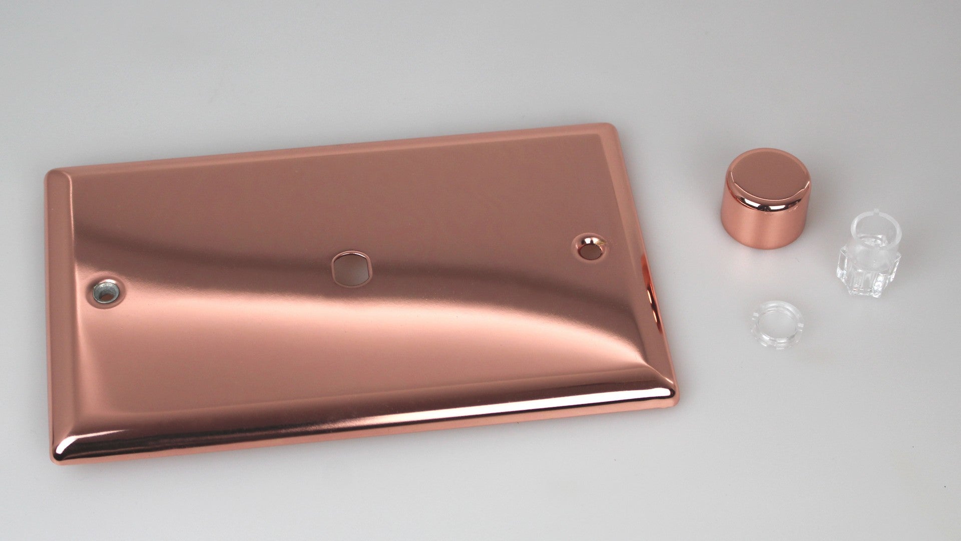 Varilight WYD1.CU Urban Polished Copper 1-Gang Dimmer Kit Twin Plate