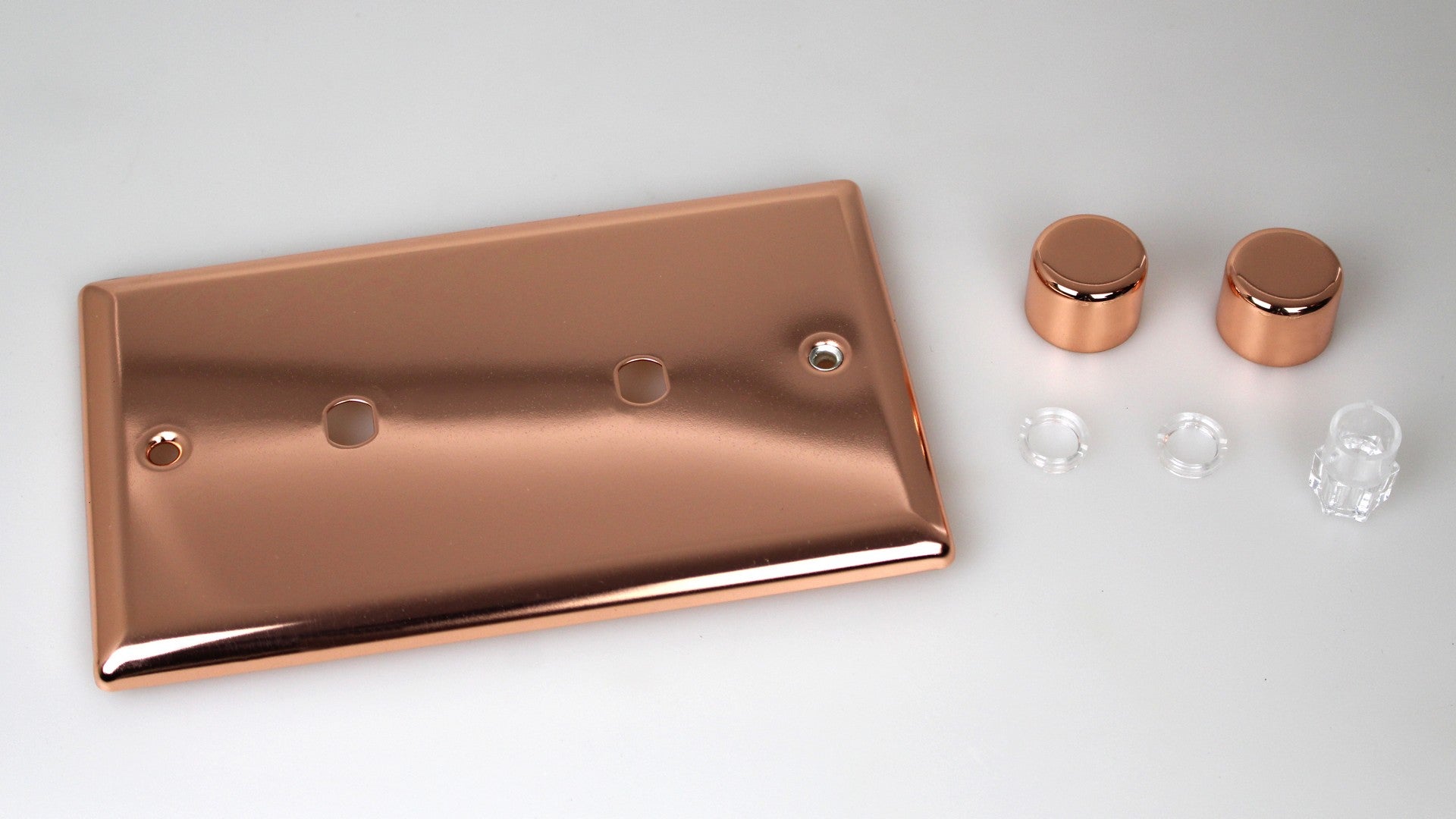 Varilight WYD2.CU Urban Polished Copper 2-Gang Dimmer Kit Twin Plate