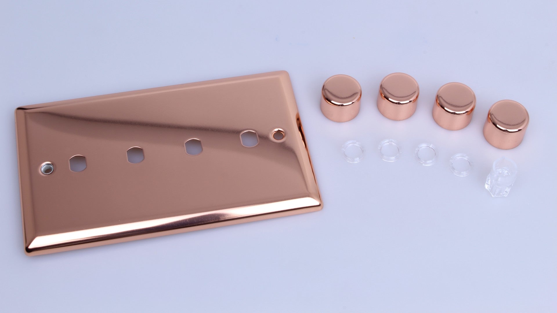 Varilight WYD4.CU Urban Polished Copper 4-Gang Dimmer Kit Twin Plate